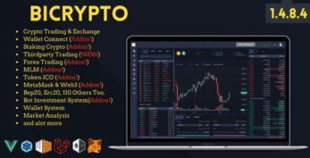 Bicrypto v1.6.2 Crypto Trading Platform, Exchanges, KYC, Charting Library, Wallets, Binary Trading, News