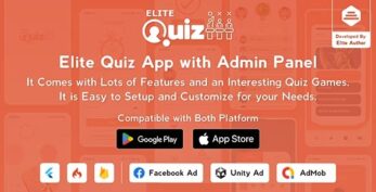 Elite Quiz v2.0.5 Trivia Quiz | Quiz Game – Flutter Full App + Admin Panel [Activated]