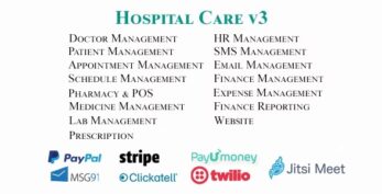 Hospital Care: Hospital Management System + Patient App 7th August 2022