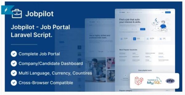 Jobpilot v3.21.0 – Job Portal Laravel Script