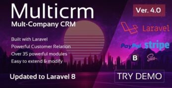 Multicrm v.4.0 Multipurpose Laravel CRM