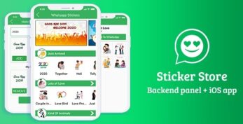 Sticker For Whatsapp v2.1 – Animated Sticker app for iOS (Admin Panel + iOS app + Web API + Database)