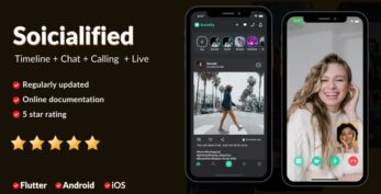 Social media app clone (instagram,facebook,linked in etc) + Node.js socket Chat + Calling + Live v2.3 (Nulled)