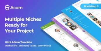 Acorn v.2.0.0 – Bootstrap 5 Html Laravel .Net Admin Template Download
