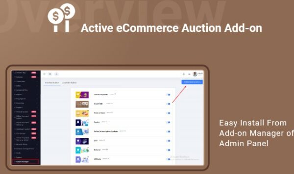 Active eCommerce Auction Add-on v1.8