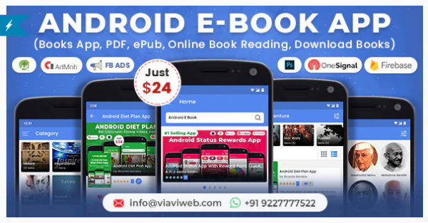 Android E-Book App with Material Design v13.0 – Android reader