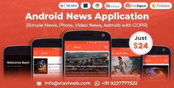 Android News Application v1.5 (Simple News, Photo, Video News, Admob with GDPR)