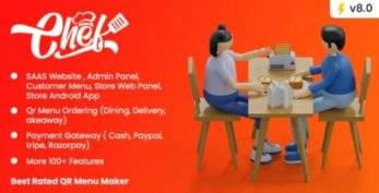 CHEF v8.2 – SaaS – Contactless Multi-restaurant QR Menu Maker