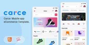 Carce Mobile app eCommerce Template v1.0