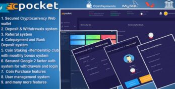 Cpocket v1.2.9 – cryptocurrency wallet script