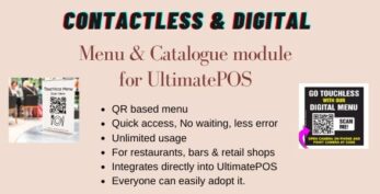 Digital Product catalogue & Menu module for UltimatePOS v0.8