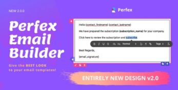 Drag and Drop Perfex CRM Email Builder v2.0.1
