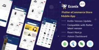 Econix – Flutter eCommerce Store Mobile App + React Node Admin Dashboard 1.1
