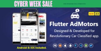 Flutter AdMotors For Car Classified BuySell iOS and Android App with Chat v2.6