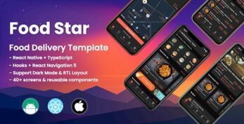 Food Star v1.1 – Mobile React Native Food Delivery Template