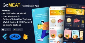 Chicken, Meat, Fish Delivery Flutter App with Admin Panel – GoMeat v1.0.2