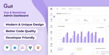 Gull v1.1 – HTML & Vuejs Admin Dashboard Template