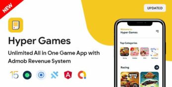 Hyper Games v4.0.0 – All in One Game App | AdMob | Unlimited Games | Capacitor Android App