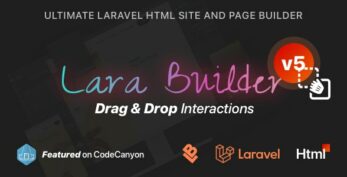 LaraBuilder v6.7 – Laravel Drag&Drop SaaS HTML site builder