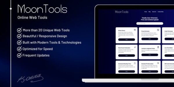 MoonTools – Online Web Tools v1.0