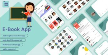 MultiVendor ebook Android App v2.2 (Paid book app, PDF, ePub, payment gateway) + admin panel + author pa
