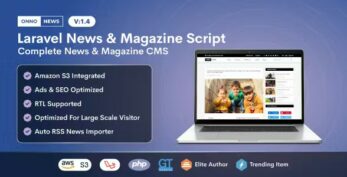 ONNO v1.4.3 – Laravel News & Magazine Script