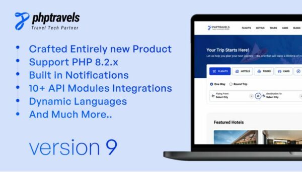 PHPTRAVELS v9.0 – PHP Booking Software