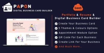 Papon v1.1 – Digital Business Card Builder SaaS