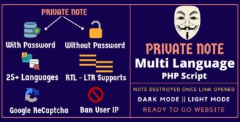 Privy v1.0 – Private Note Multi Language PHP Script