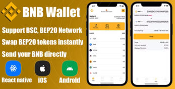 React Native v1.0 – DeFi Crypto Wallet BNB, BEP20