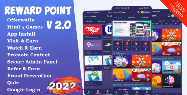 Reward Point – Html Games + Offerwall v2.0
