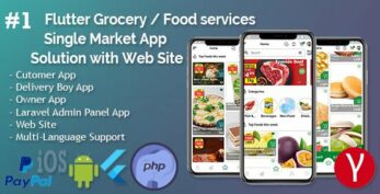 v2.1.2 Single Market Grocery/Food/Pharmacy (Android+iOS+Admin Panel) Full App Solution with Web Site