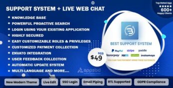 Support System v4.1.4 – Live Web Chat & Client Desk & Ticket Help Desk