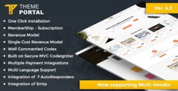 Theme Portal Marketplace v4.5 – Sell Digital Products ,Themes, Plugins ,Scripts – Multi Vendor