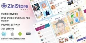 ZiniStore v2.2.0 – Full React Native Service App for Woocommerce