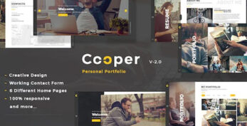 Cooper v5.3 – Creative Responsive Personal Portfolio WordPress Theme