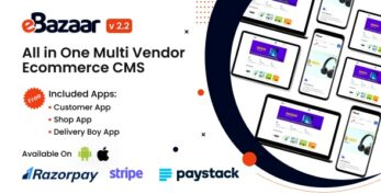 eBazaar v2.2 – All In One Multi Vendor Ecommerce CMS