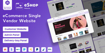 eShop Web v4.4.0 – eCommerce Single Vendor Website | eCommerce Store Website