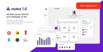 Huro Nulled Multipurpose Admin and Webapp UI Kit 1.7