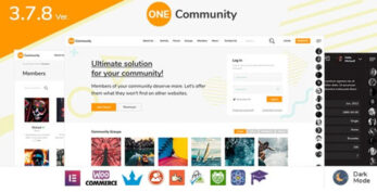 OneCommunity v3.7.9 – BuddyPress Membership Theme