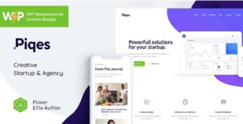 Piqes v1.0.10 – Creative Startup & Agency WordPress Theme