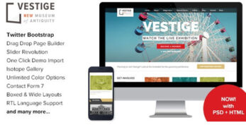 Vestige v2.8 – Museum Responsive WordPress Theme