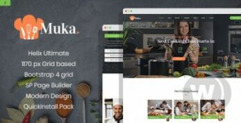 Muka v1.0 – Joomla template for baking and cooking lessons