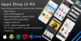 Apps Shop UI kit (POS) v2.5 React Native & Ionic Angular E-Commerce Templates (Grocery,Food, Fashion)