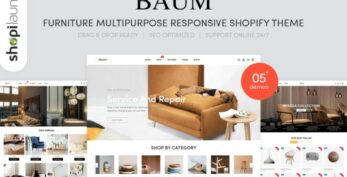 Baum – Furniture Multipurpose Responsive Shopify Theme Template Monster