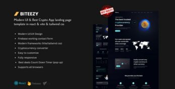 Biteezy v1.0 – The best trading cryptocurrecy landing page