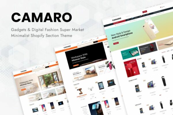 Camaro – Gadgets & Digital Fashion Super Market Minimalist Shopify Section Theme v2.0.0