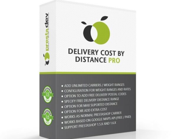 v2.4.0 Delivery cost by distance Pro [v1.7] Prestashop