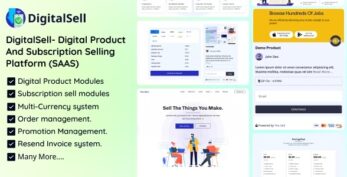 DigitalSell v1.0 – Digital Product And Subscription Selling Platform (SAAS) Untouched