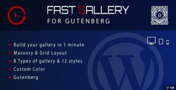 Fast Gallery for Gutenberg v.1.0 – WordPress Plugin